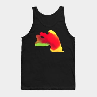 red, green and yello ink Tank Top